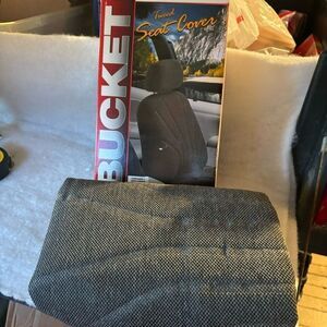 Elegant Tweed Bucket Seat Cover 15213 Gray *New*